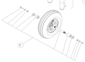 Voorwielas compleet, Fortress Calypso (Nr.1)