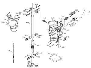 Galaxy Plus;Stuur stang (incl. kruiskoppeling) Nr.4.09-4.20)