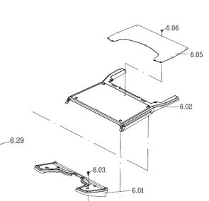 Galaxy Plus;Voetplateau grijs achterzijde (Nr.6.02)