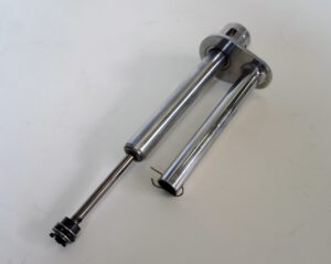 Elplaat korte pijp incl. gasveer 400N tbv stoelkolom Solo TS