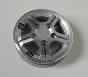 Zolar;Wheel,Assy,Rim,Silver,8" Aluminum,5 Spoke,Machined Fac